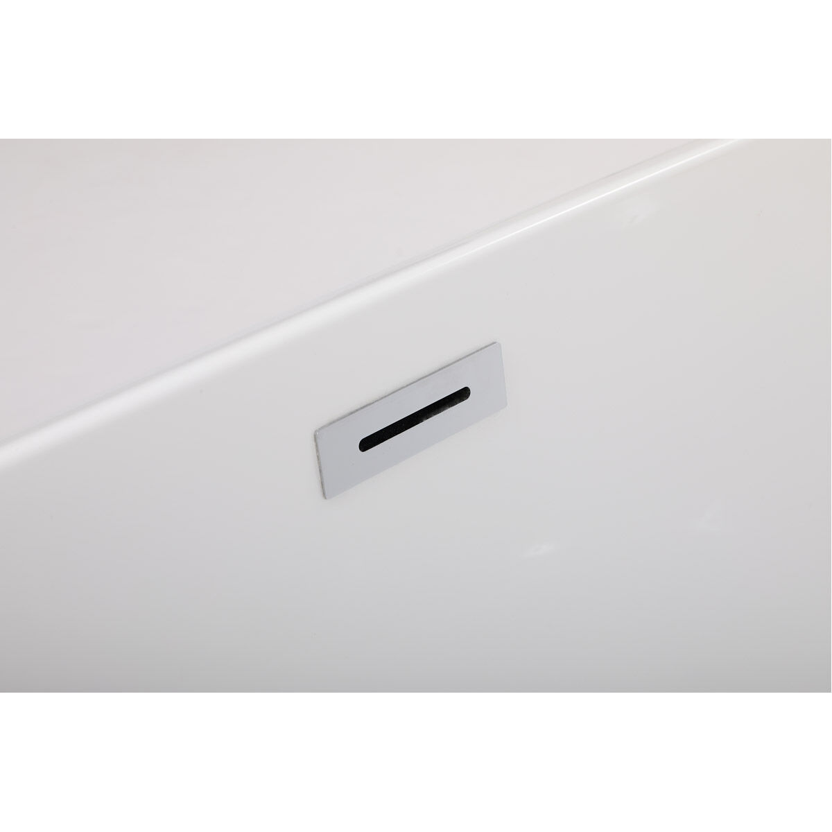 Coralie Glossy White and Chrome Bathtub