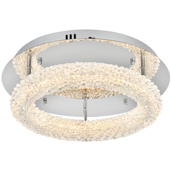 Bowen 1 Light 18 inch Chrome Flush Mount Ceiling Light