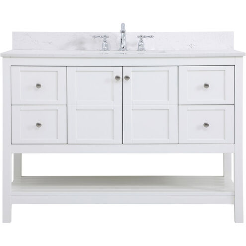 Theo 48 X 22 X 34 inch White Vanity Sink Set