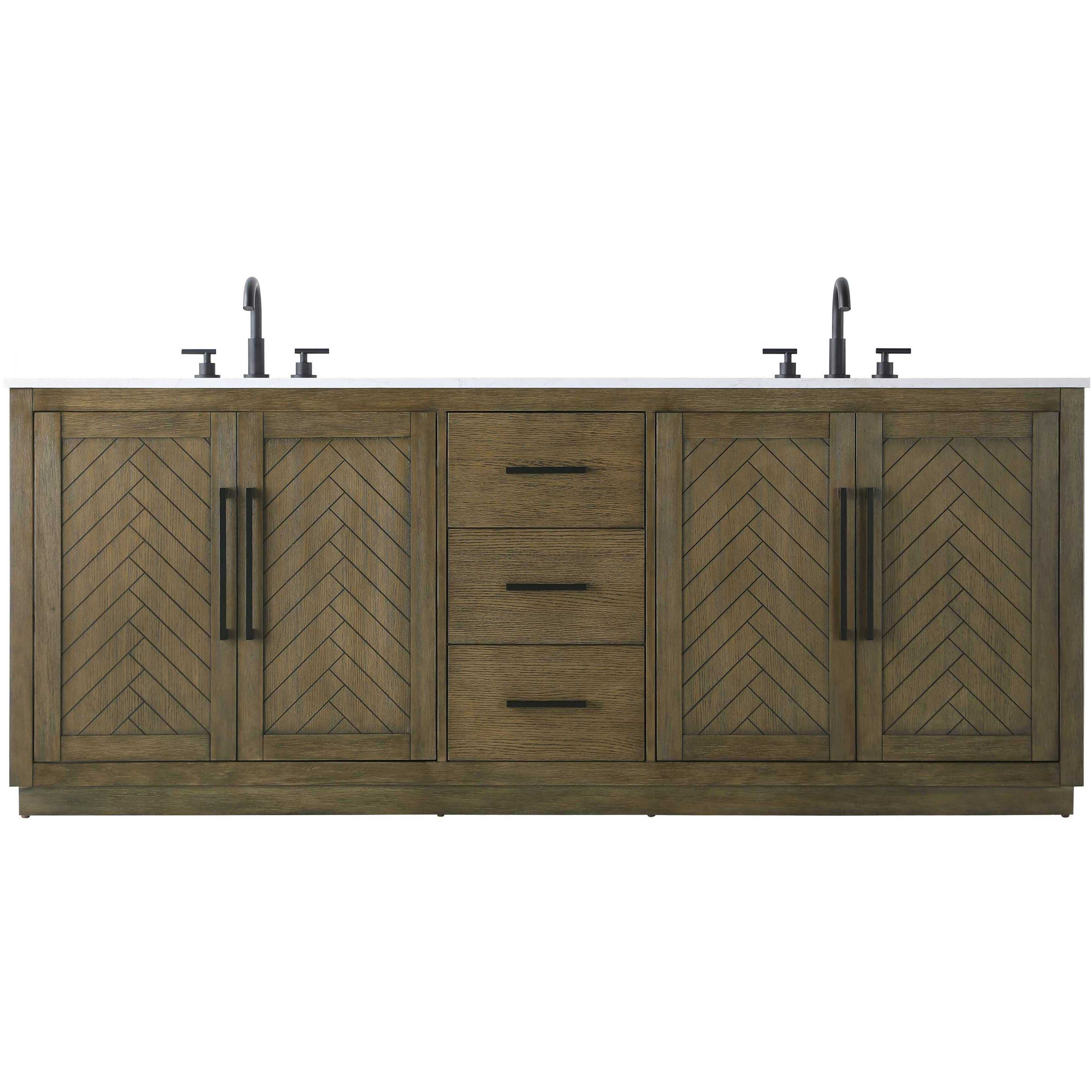 Chase 84 X 34 inch Hazel Oak Bathroom Vanity Cabinet