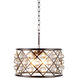 Madison 4 Light 16 inch Polished Nickel Pendant Ceiling Light in Clear, Smooth Royal Cut, Urban Classic