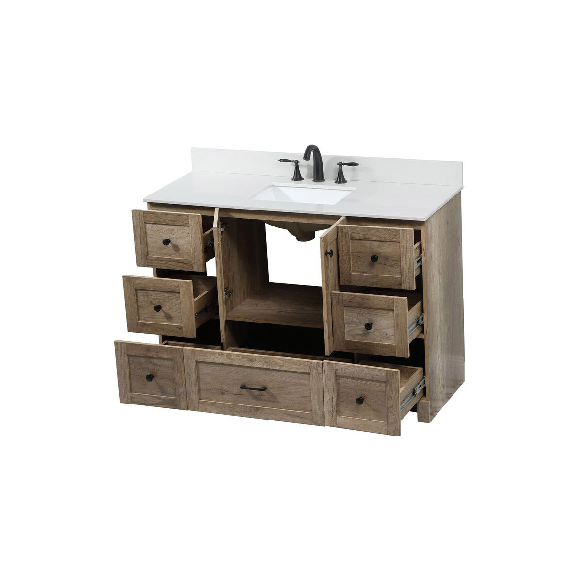 Soma 48 X 19 X 34 inch Natural Oak Vanity Sink Set