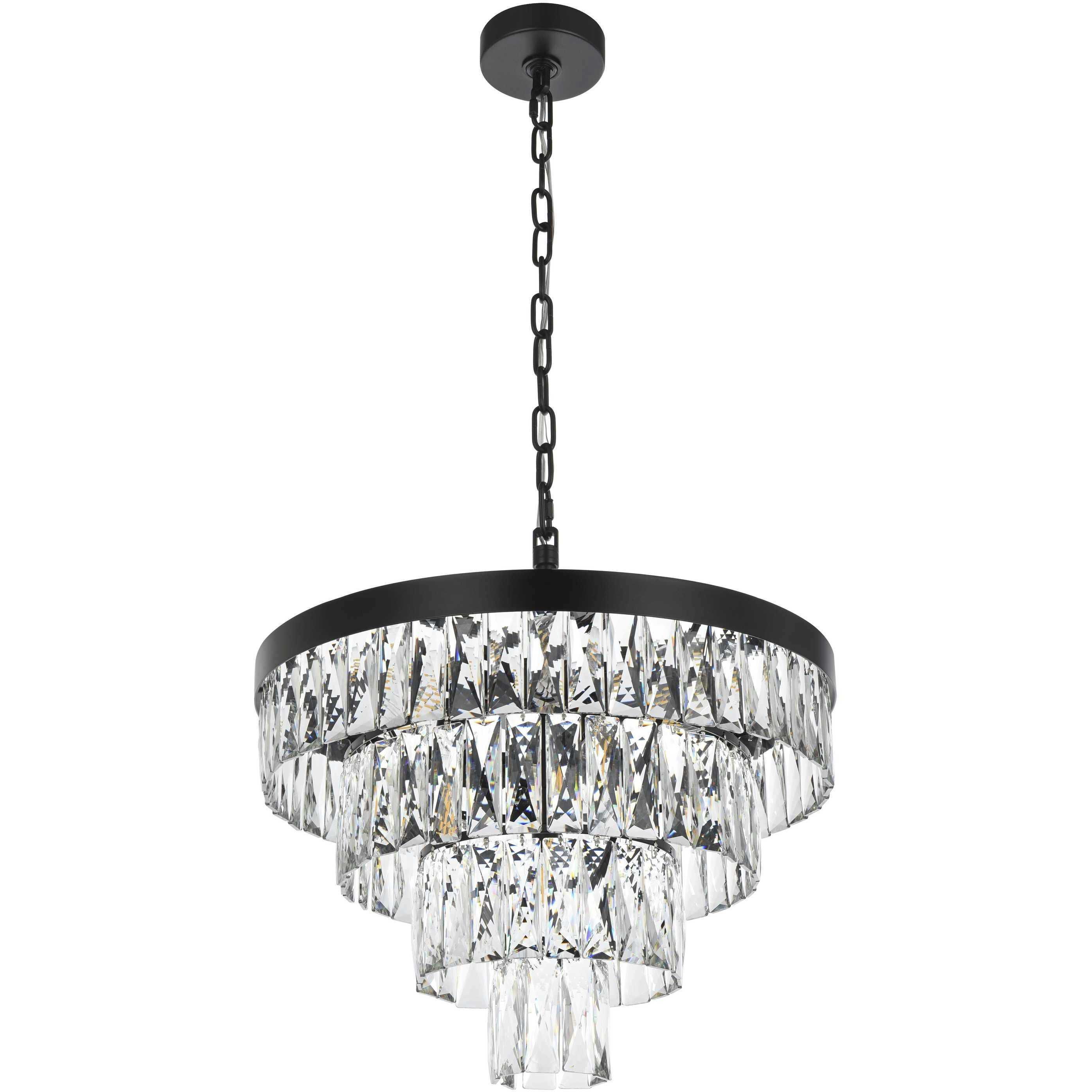 Josephine 10 Light 20 inch Black Chandelier Ceiling Light