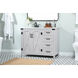 Grant 42 X 19 X 34 inch Grey Vanity Sink Set