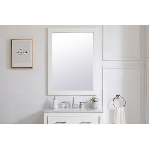 Aqua 36 X 27 inch White Wall Mirror