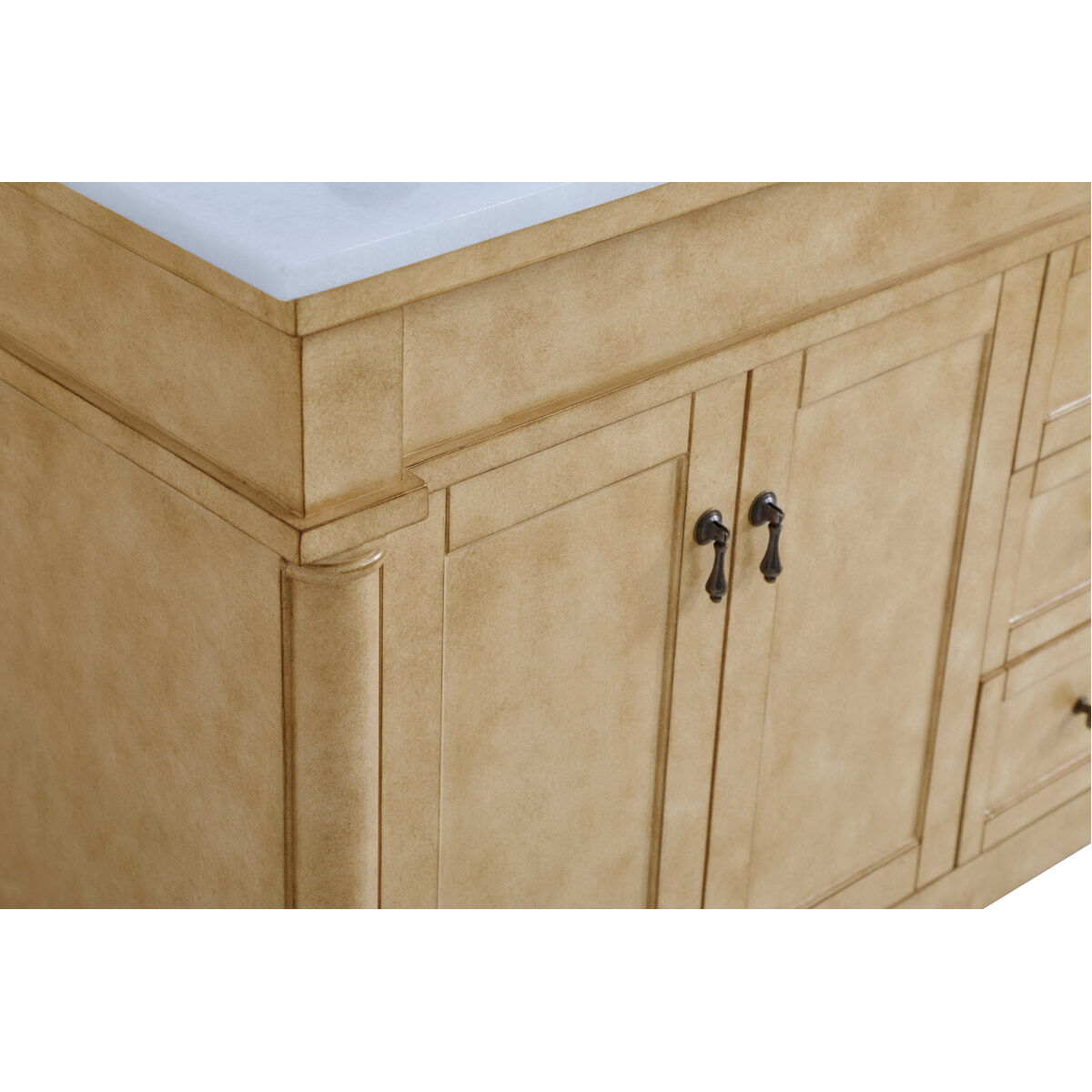 Lexington 60 X 21.5 X 35 inch Antique Beige and Antique Bronze Vanity Sink Set in Antique Brass