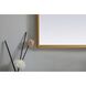 Ayra 36 X 27 inch Brass Mirror
