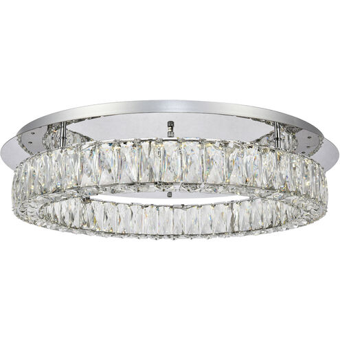 Monroe LED 26 inch Chrome Flush Mount Ceiling Light 