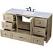 Soma 60 X 34 inch Mango Wood Bathroom Vanity Cabinet