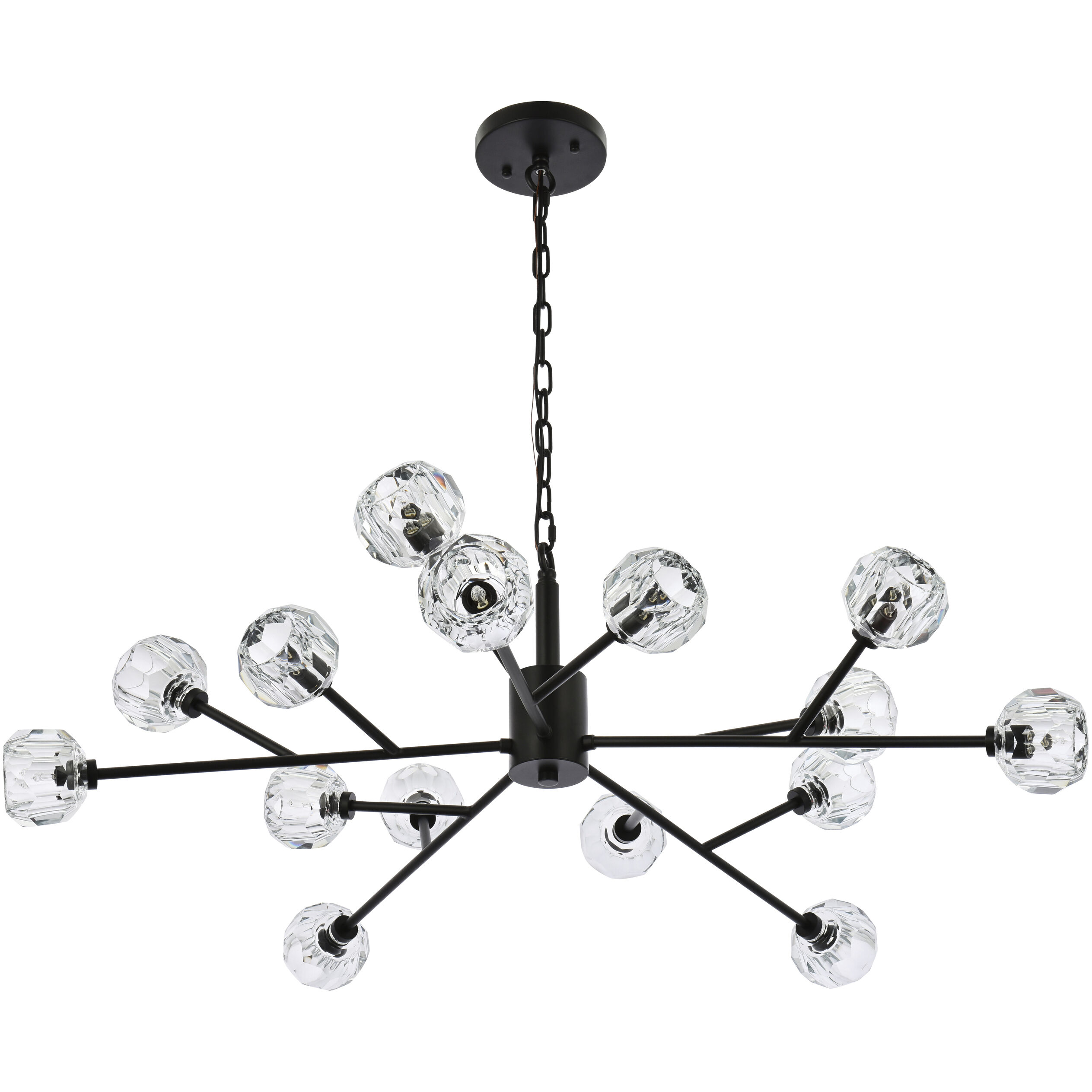 Graham 15 Light 42 inch Black Pendant Ceiling Light