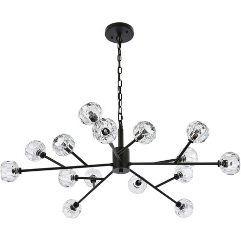 Graham 15 Light 42 inch Black Pendant Ceiling Light