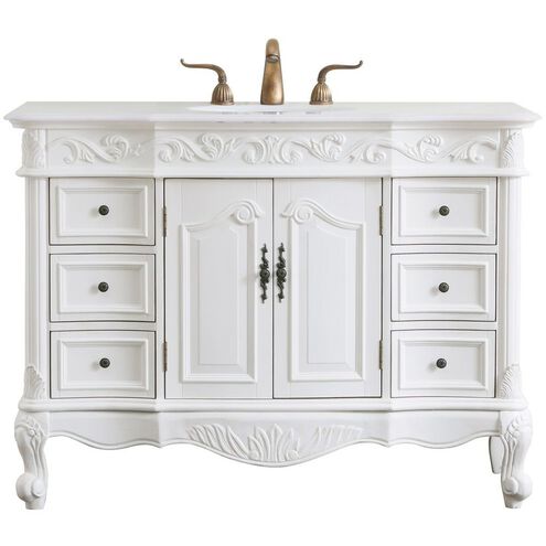 Oakland 48 X 22 X 36 inch Antique White Vanity Sink Set