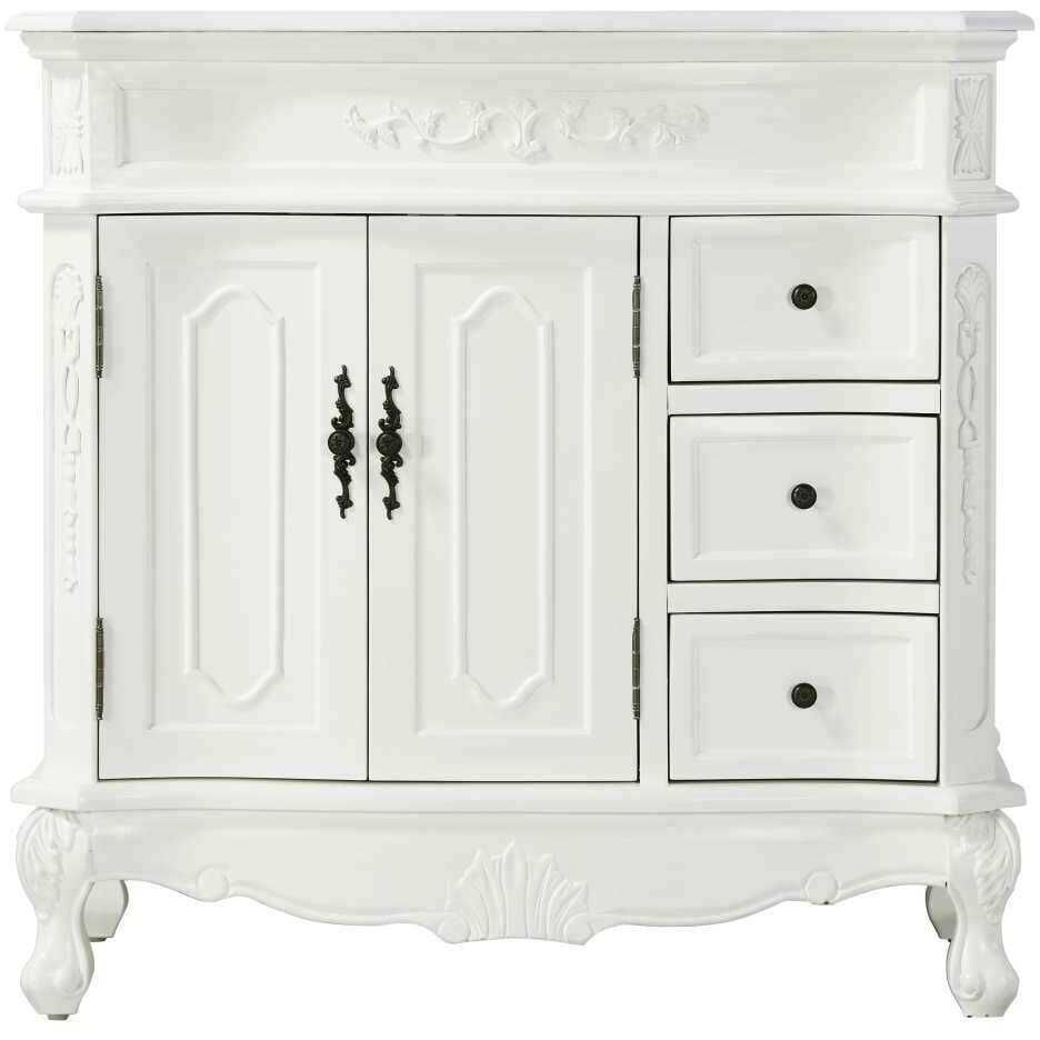 Danville 36 X 36 inch Antique White Bathroom Vanity Cabinet
