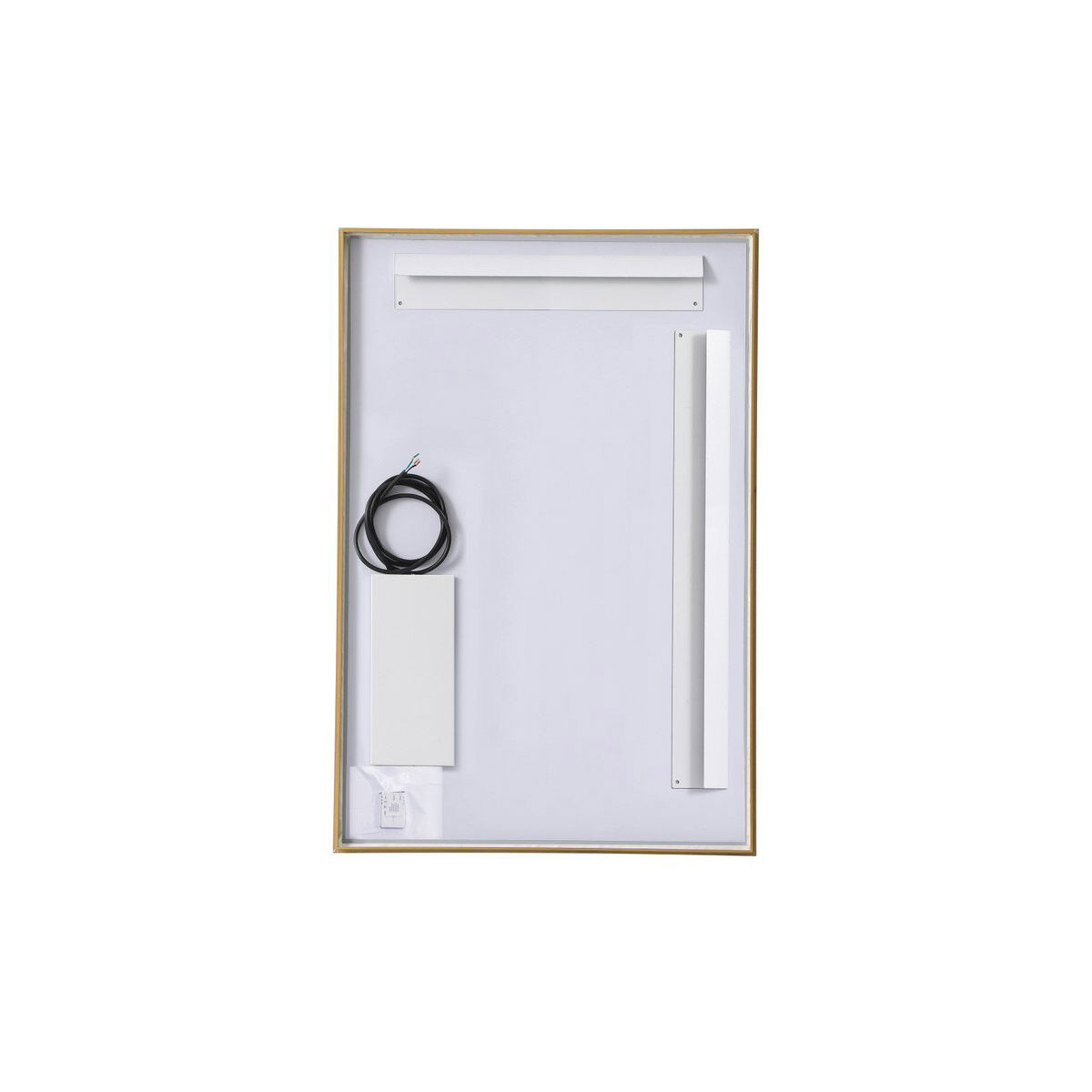 Pier 30 X 27 inch Brass LED Mirror