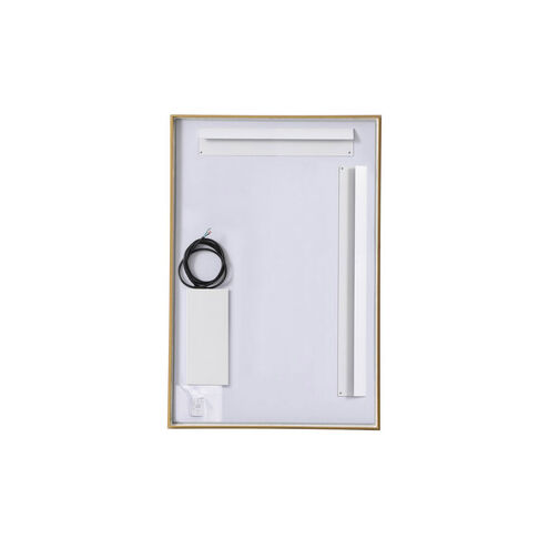 Pier 30 X 27 inch Brass LED Mirror