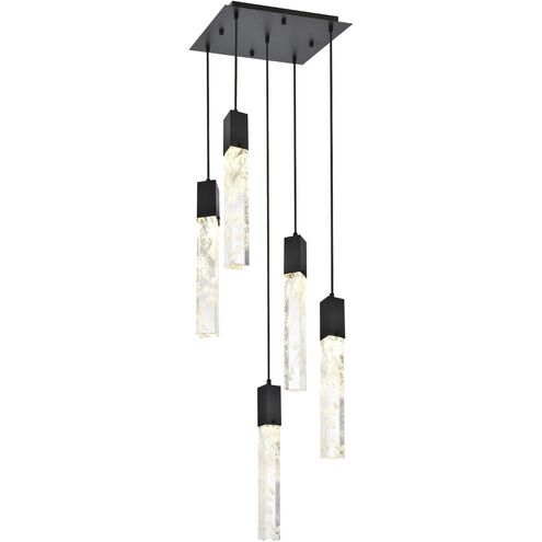 Aurora 5 Light 16 inch Black Pendant Ceiling Light