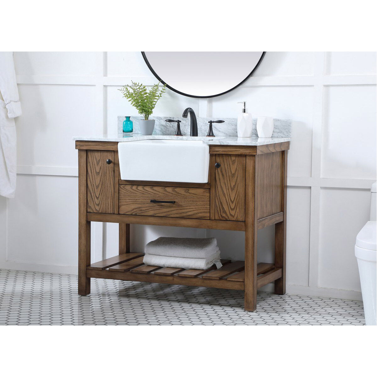 Clement 42 X 22 X 34.13 inch Driftwood Bathroom Vanity Cabinet
