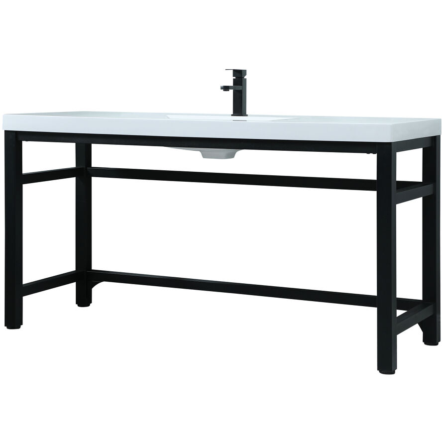 Raya 60 X 22 X 32 inch Black Vanity Sink Set