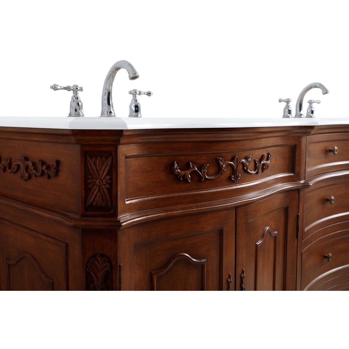 Danville 72 X 21 X 36 inch Teak Vanity Sink Set