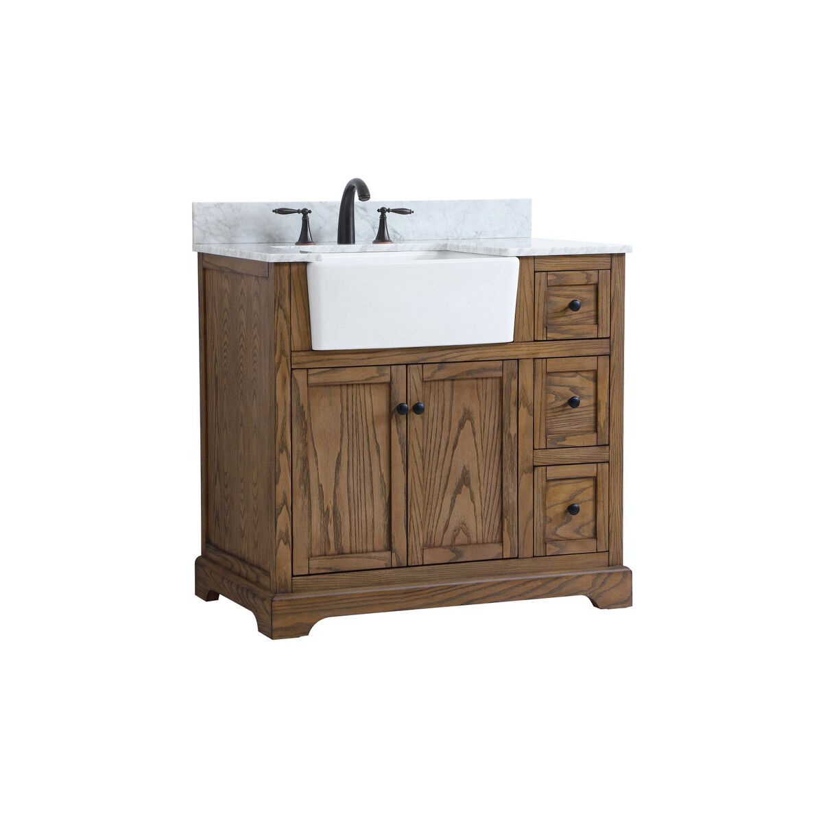Franklin 36 X 22 X 35 inch Driftwood Bathroom Vanity Cabinet