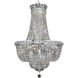 Tranquil 22 Light 22 inch Chrome Dining Chandelier Ceiling Light in Royal Cut