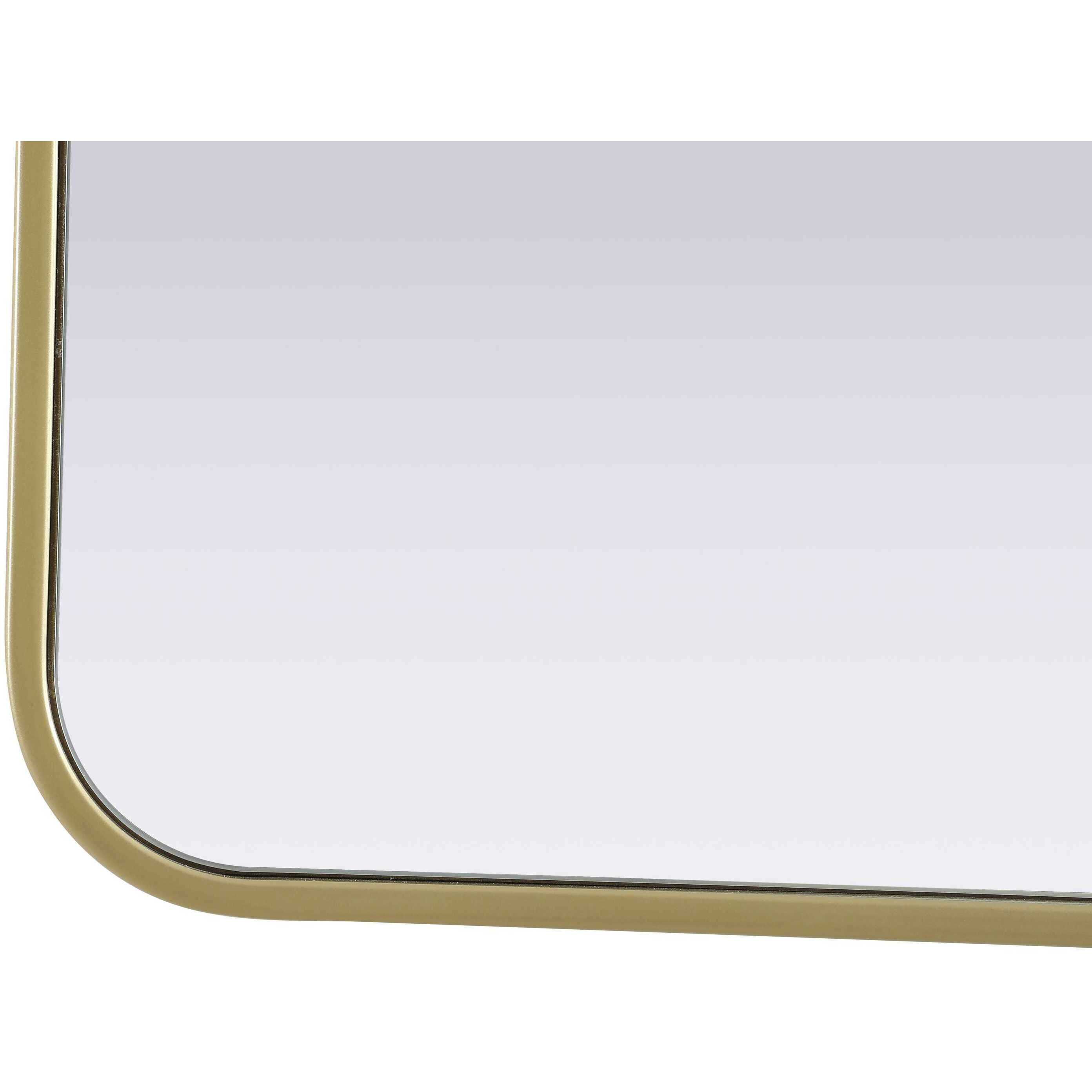 Remy 36 X 27 inch Brass Mirror