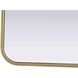 Remy 36 X 27 inch Brass Mirror