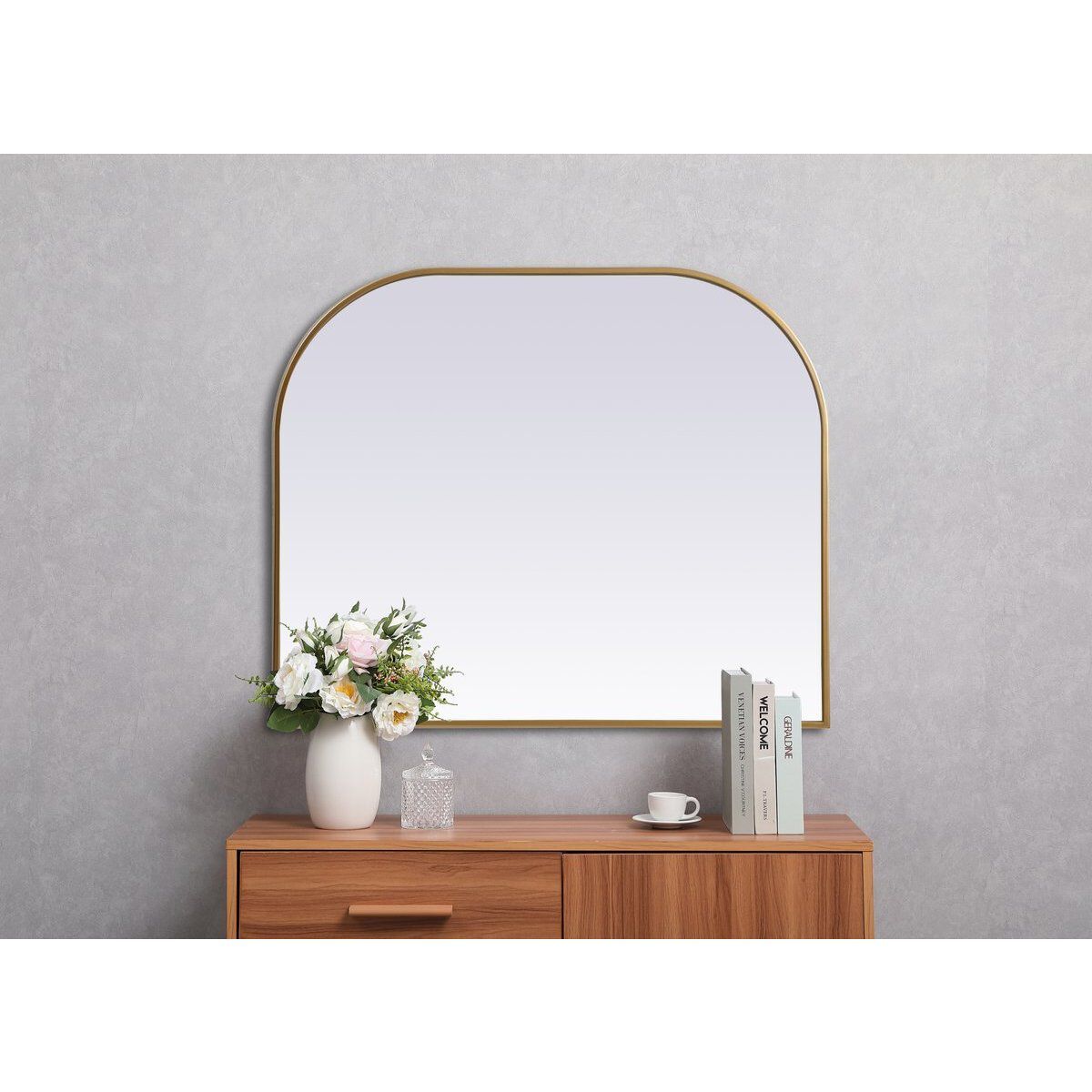 Blaire 36 X 30 inch Brass Mirror