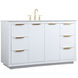 Blake 54 X 22 X 34 inch White Vanity Sink Set