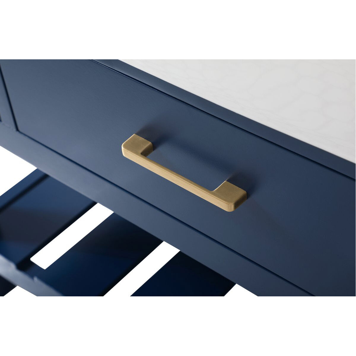 Clement 60 X 22 X 34.13 inch Blue Bathroom Vanity Cabinet