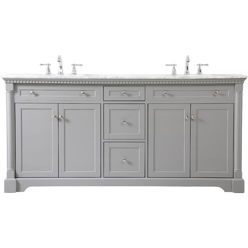 Clarence 72 X 22 X 35 inch Grey Vanity Sink Set