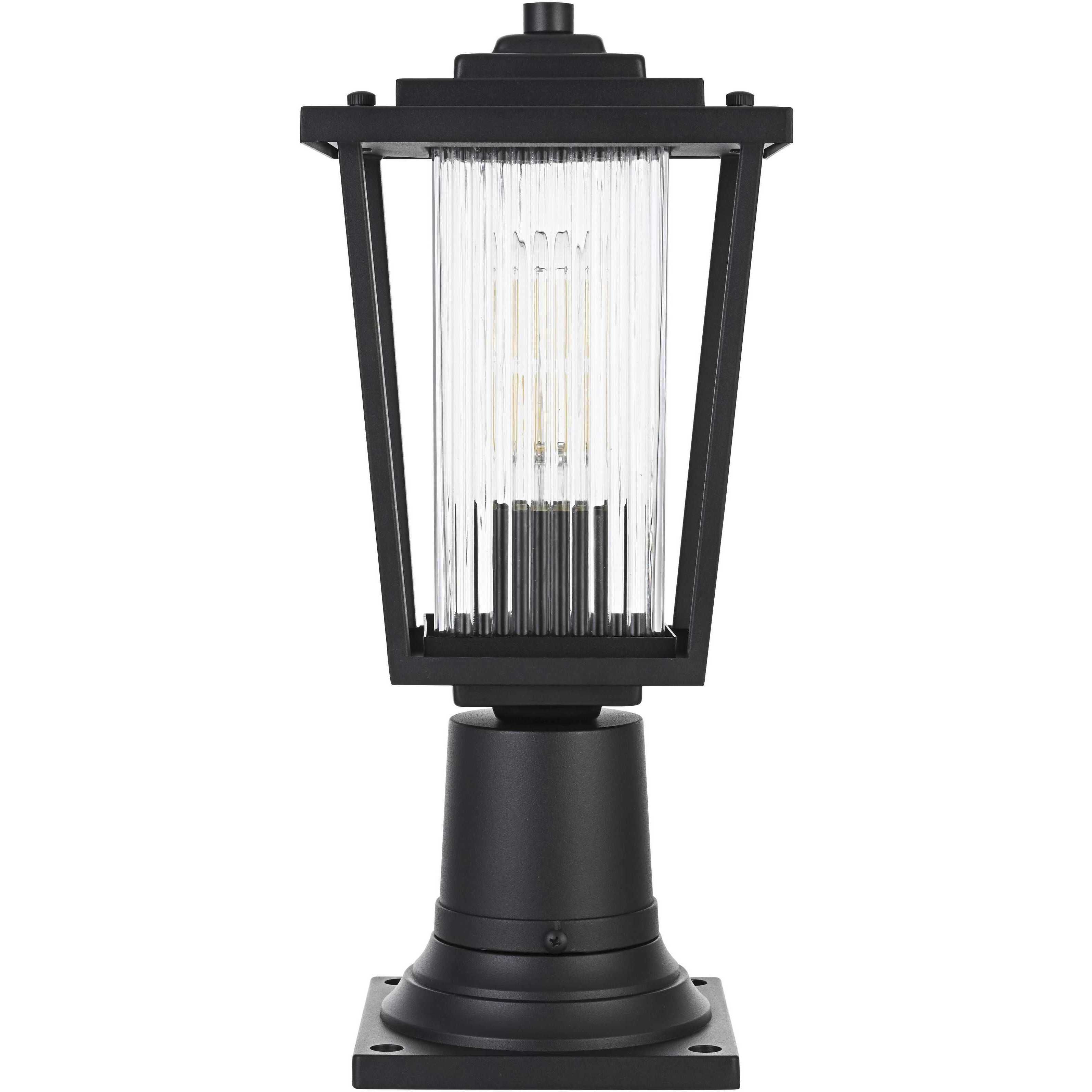 York 1 Light 15.5 inch Black Outdoor Post Light