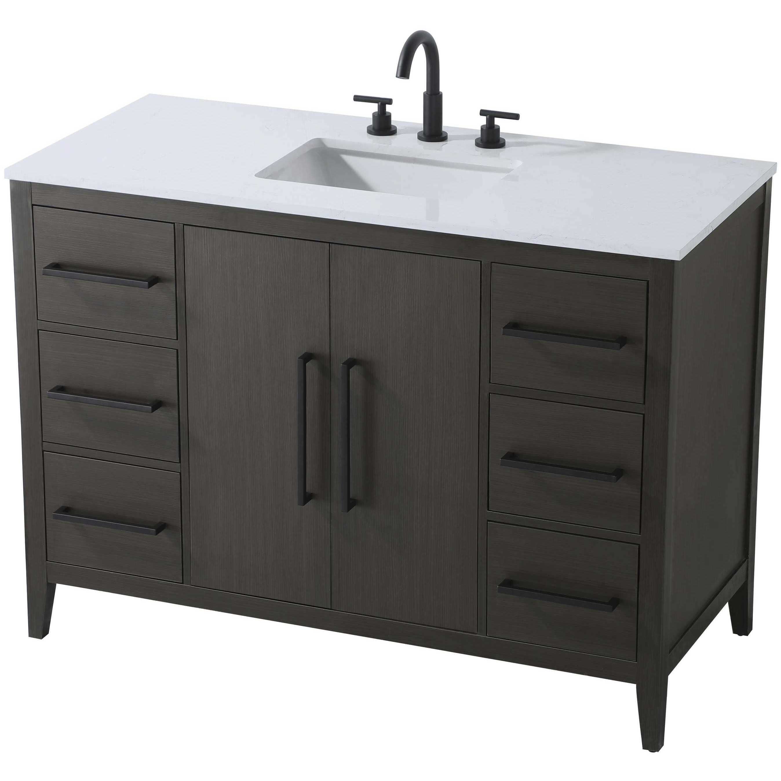 Millie 48 X 35 inch Mocha Brown Bathroom Vanity Cabinet