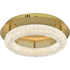 Bowen 1 Light 18 inch Satin Gold Flush Mount Ceiling Light