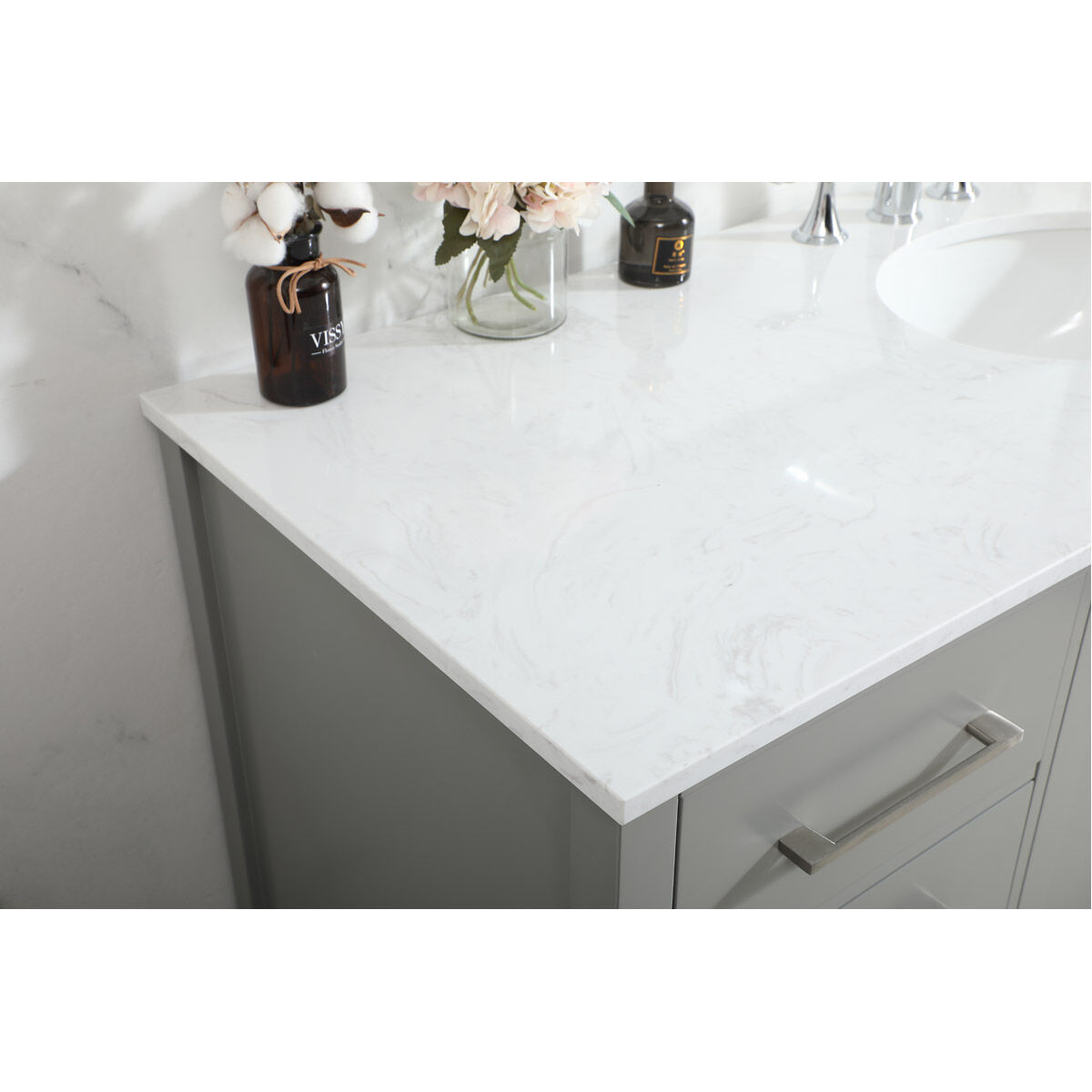 Irene 60 X 22 X 34 inch Grey Vanity Sink Set