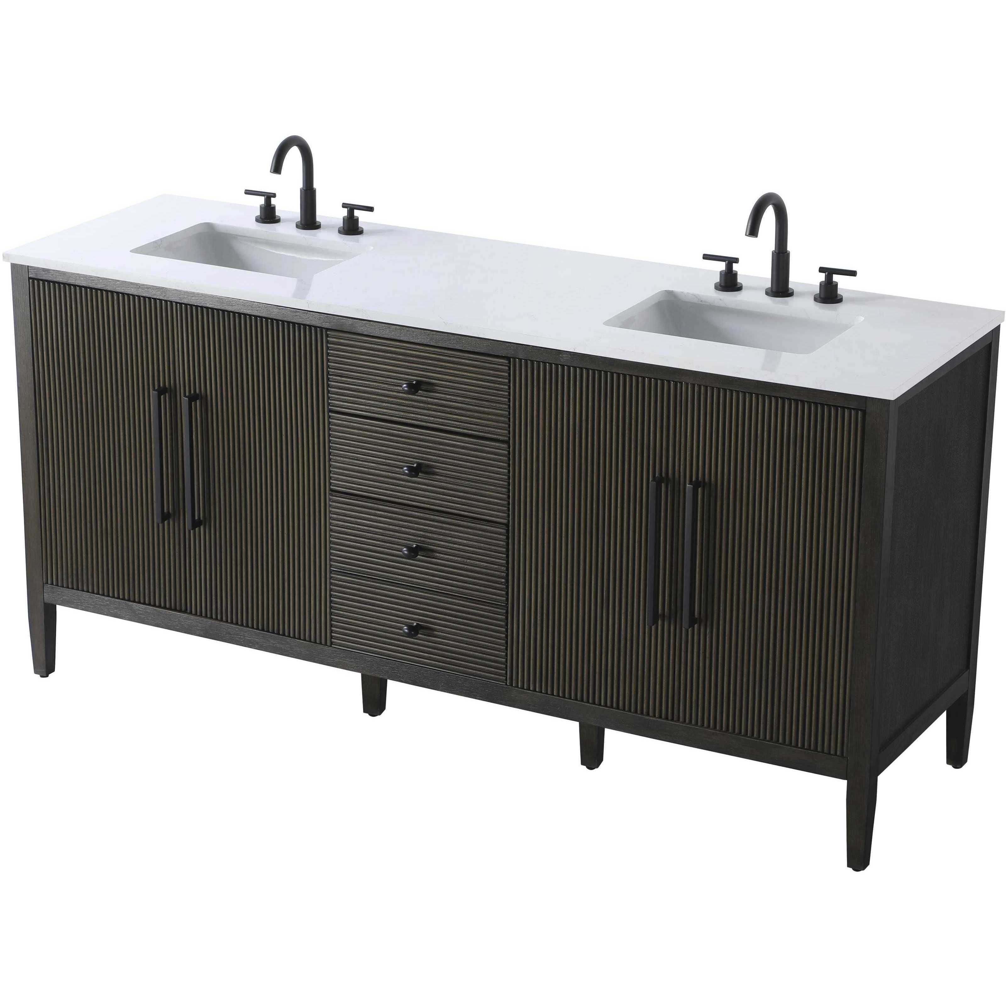 Blakely 72 X 34 inch Chocolate Oak Bathroom Vanity Cabinet