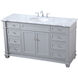 Wesley 60 X 22 X 35 inch Grey Vanity Sink Set