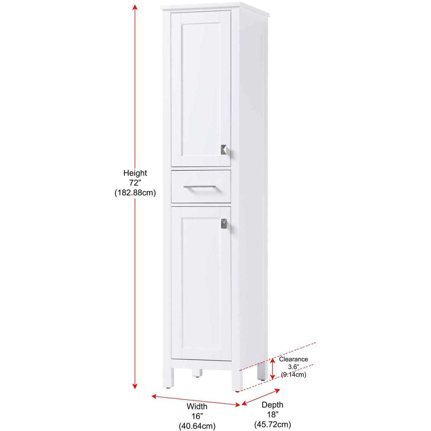 Irene White Bathroom Storage Cabinet