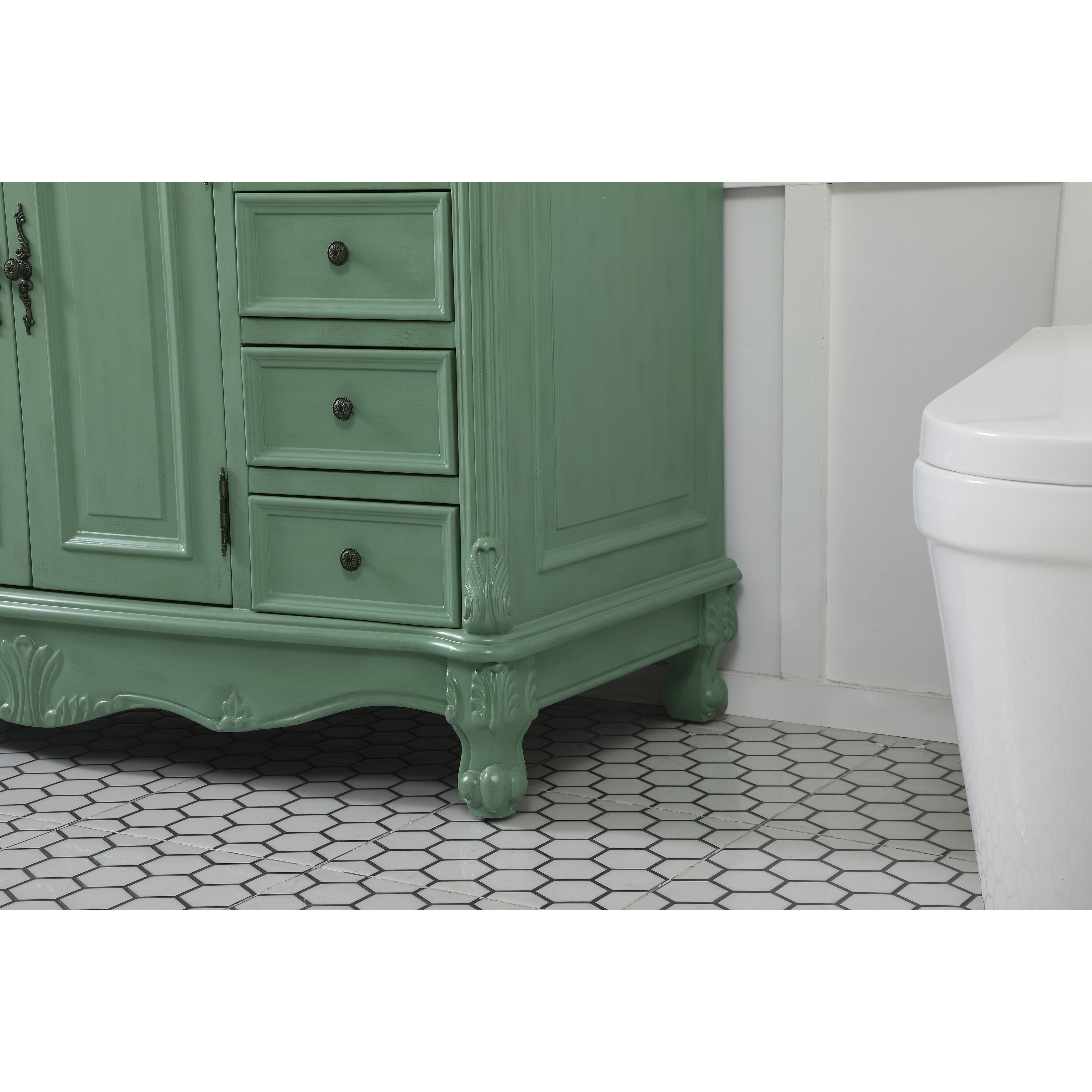 Bordeaux 48 X 22 X 36 inch Vintage Mint Vanity Sink Set