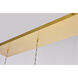 Hana 3 Light 24 inch Gold Linear Pendant Ceiling Light