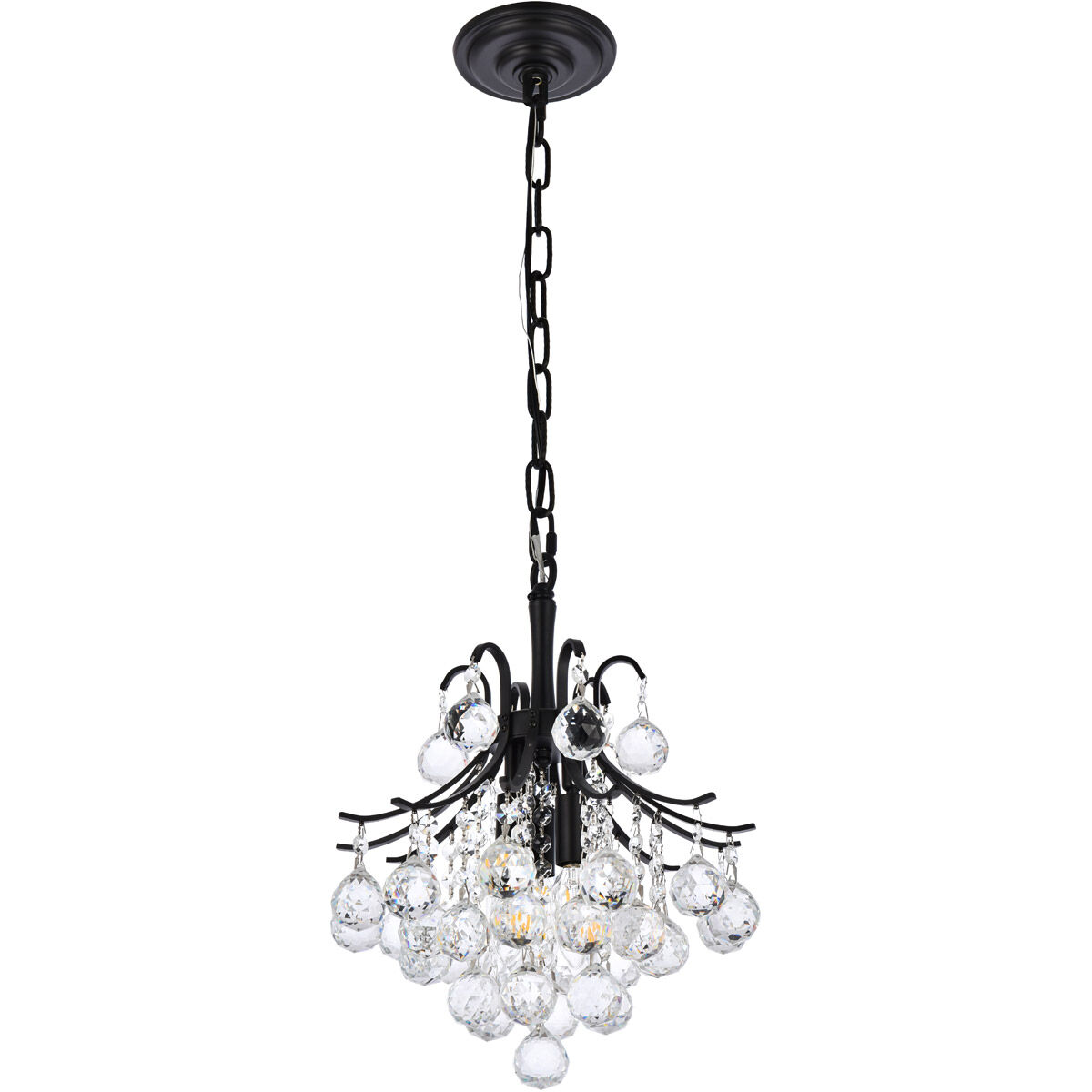 Toureg 3 Light 12 inch Black and Clear Pendant Ceiling Light