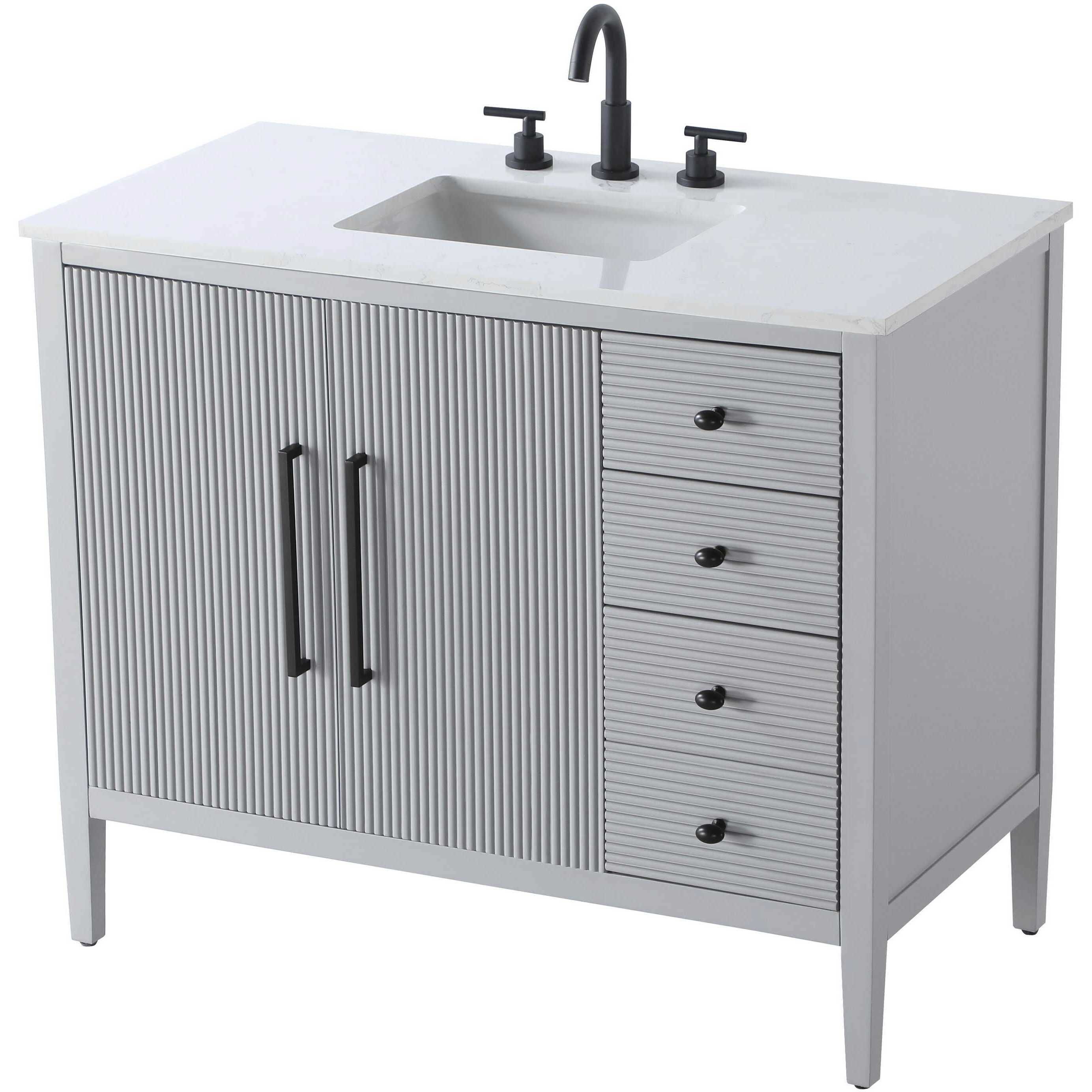 Blakely 42 X 34 inch Grey Bathroom Vanity Cabinet