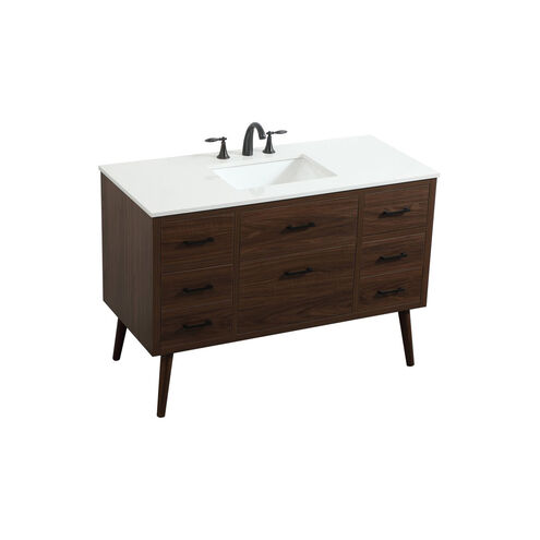 Boise 48 X 22 X 34 inch Walnut Vanity Sink Set