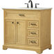 Americana 36 X 22 X 35 inch Natural Wood Vanity Sink Set