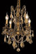 Rosalia 4 Light 17 inch French Gold Dining Chandelier Ceiling Light in Golden Teak, Royal Cut