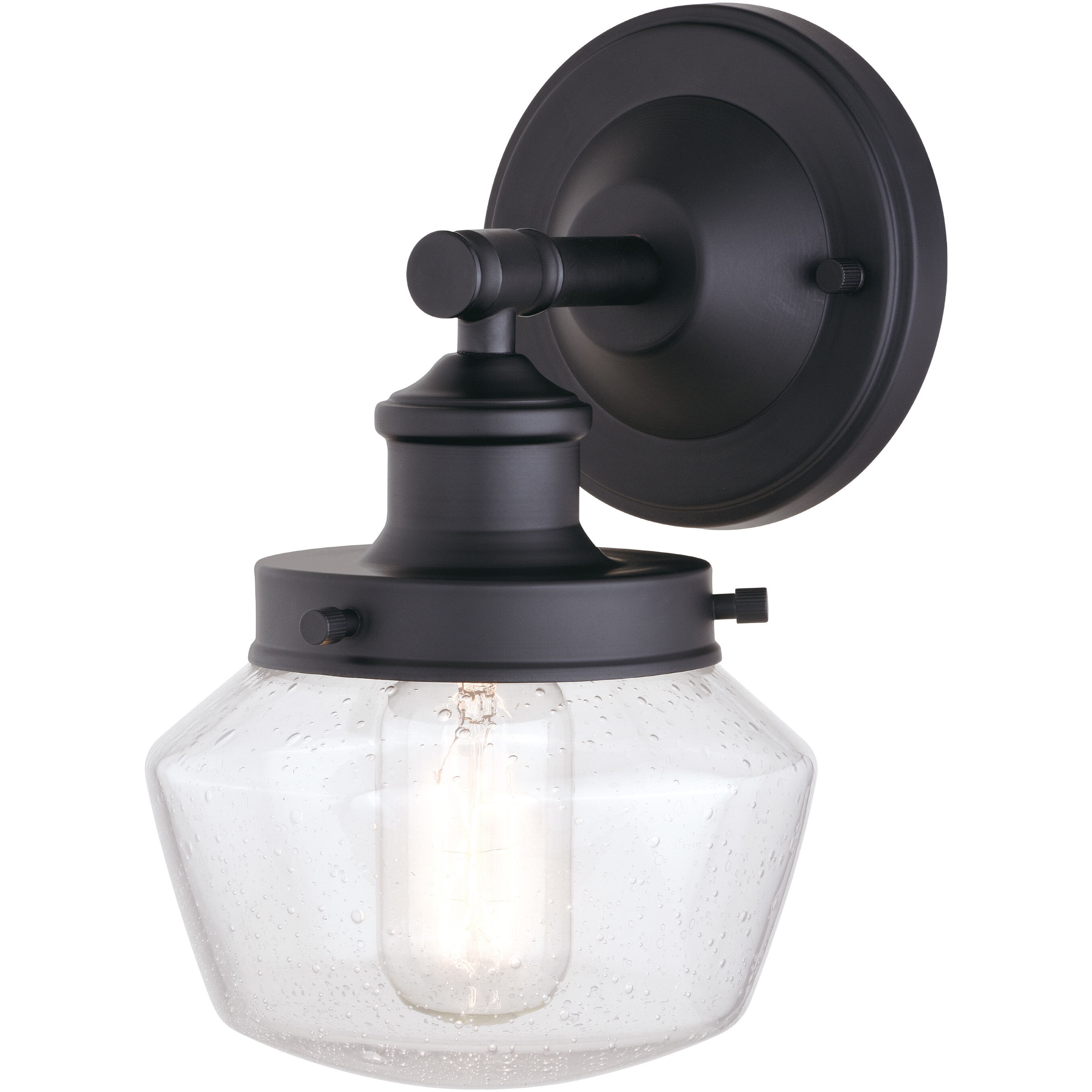 Collins LED 9.5 inch Matte Black Outdoor Wall