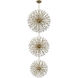 Vera 90 Light 50 inch Satin Gold Chandelier Ceiling Light