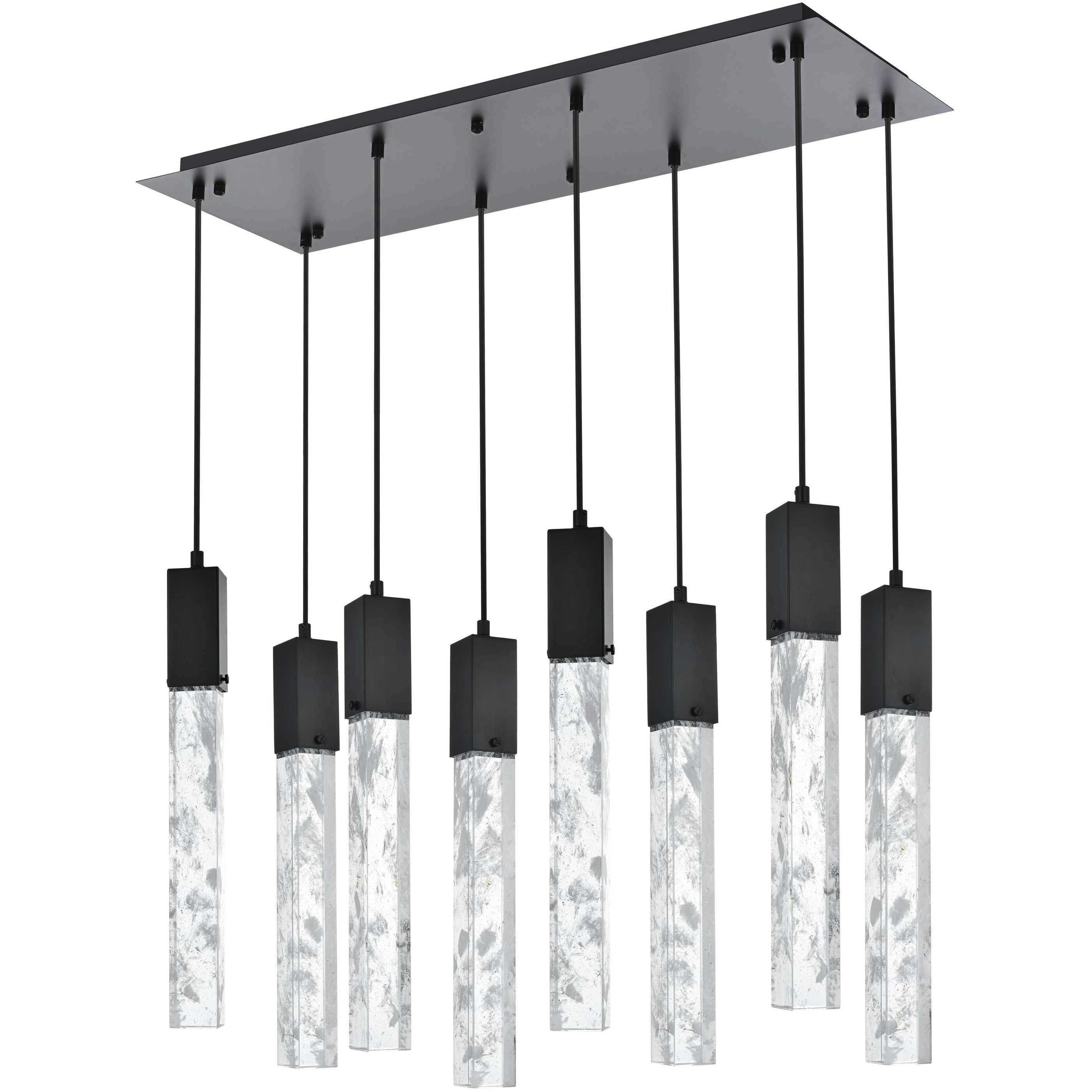 Aurora 8 Light 12 inch Black Pendant Ceiling Light