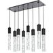 Aurora 8 Light 12 inch Black Pendant Ceiling Light