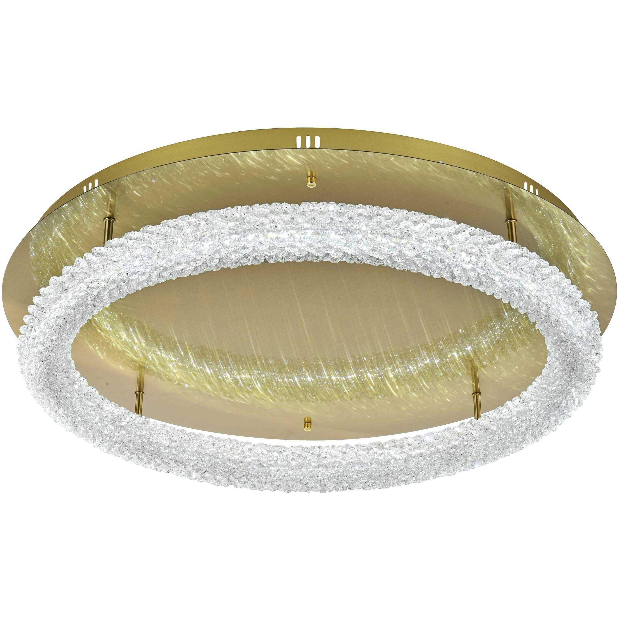 Bowen 1 Light 29.5 inch Satin Gold Flush Mount Ceiling Light